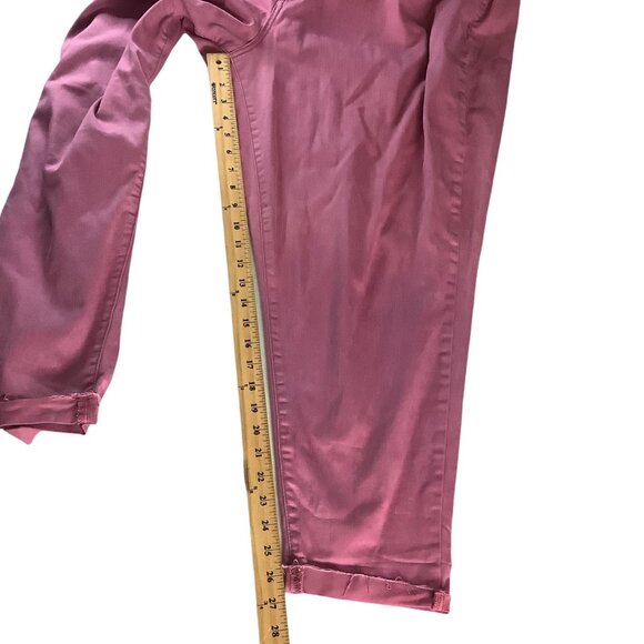 Lane Bryant Womens Super Stretch Ankle Skinny Jeans Size 26 Pink Rolled Hem - Picture 10 of 16